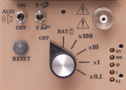 close-up of model 3 controls