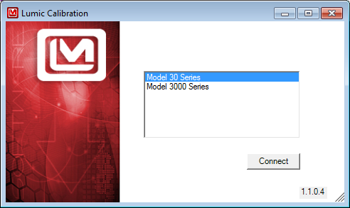 Lumic 1 - Instrument Connection Screen