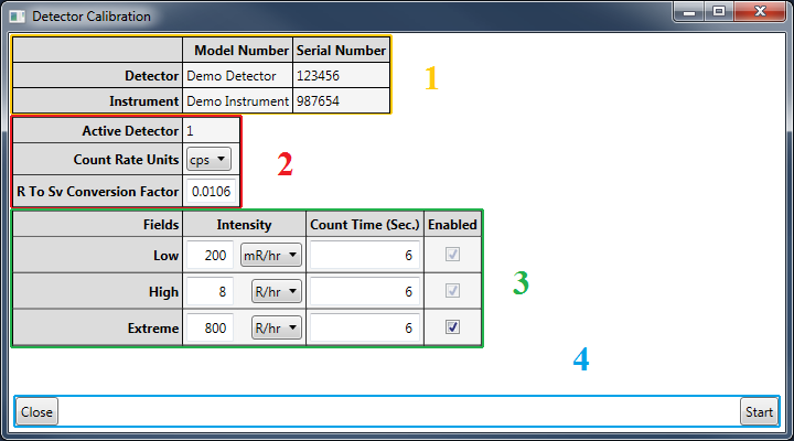 Lumic 1 - Detector Calibration Setup Screenshot