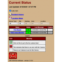 Current Status main page showing two connected instruments